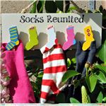 Order Socks Reunited - hand painted wooden peg board
