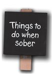 Order Things to do when sober (black)
