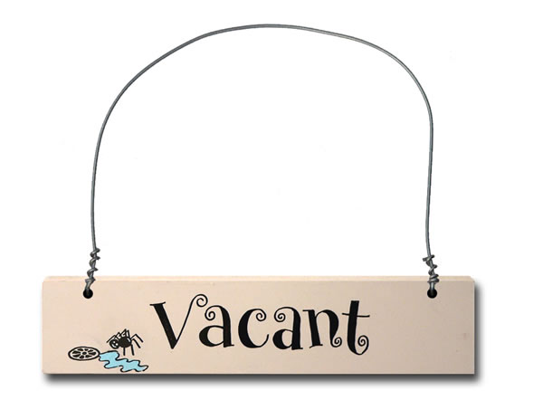 Order Hand Painted Wooden Door Sign:  Vacant/Engaged