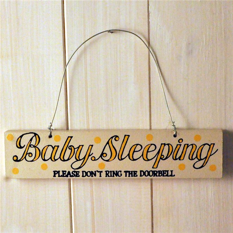 Order Hand painted wooden sign:  Baby Sleeping
