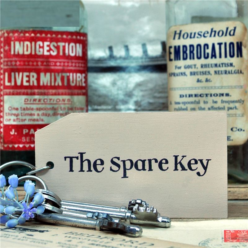 Order Wooden Key Ring:  The Spare Key