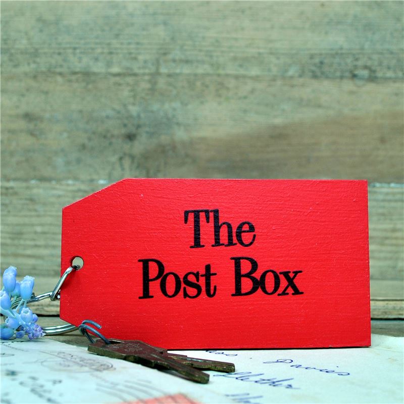 Order Wooden Key Ring:  The Post Box