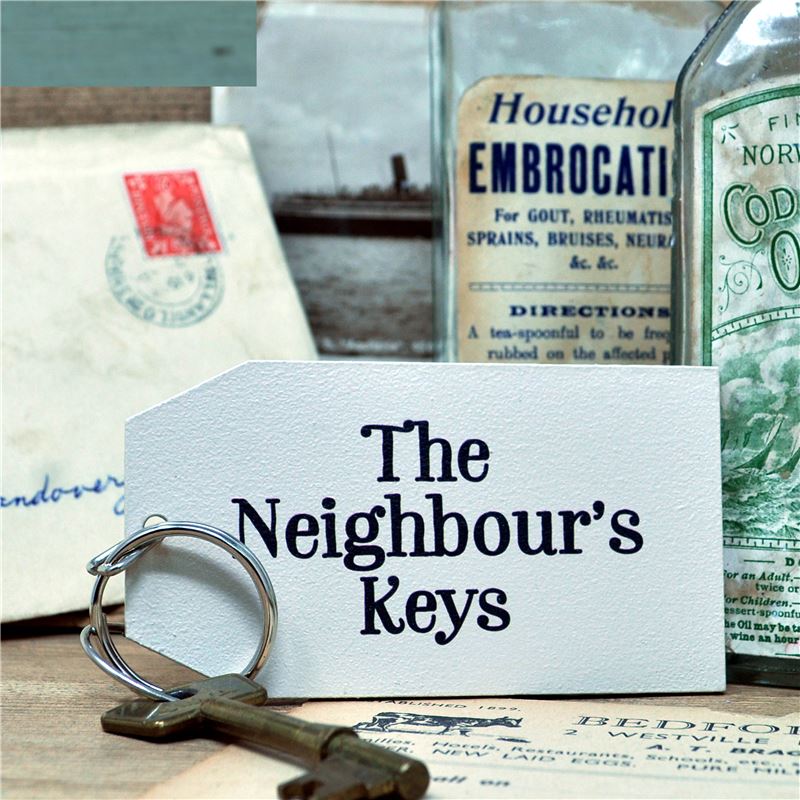 Order Wooden Key Ring:  The Neighbour‘s Key