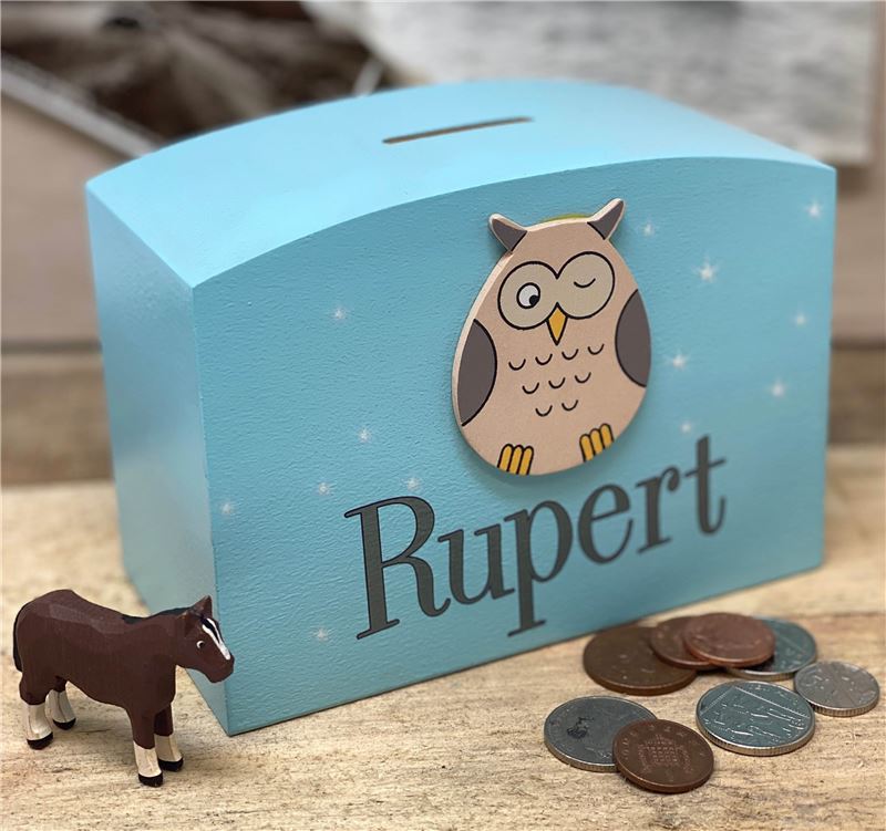 Order Personalised Owl Money box