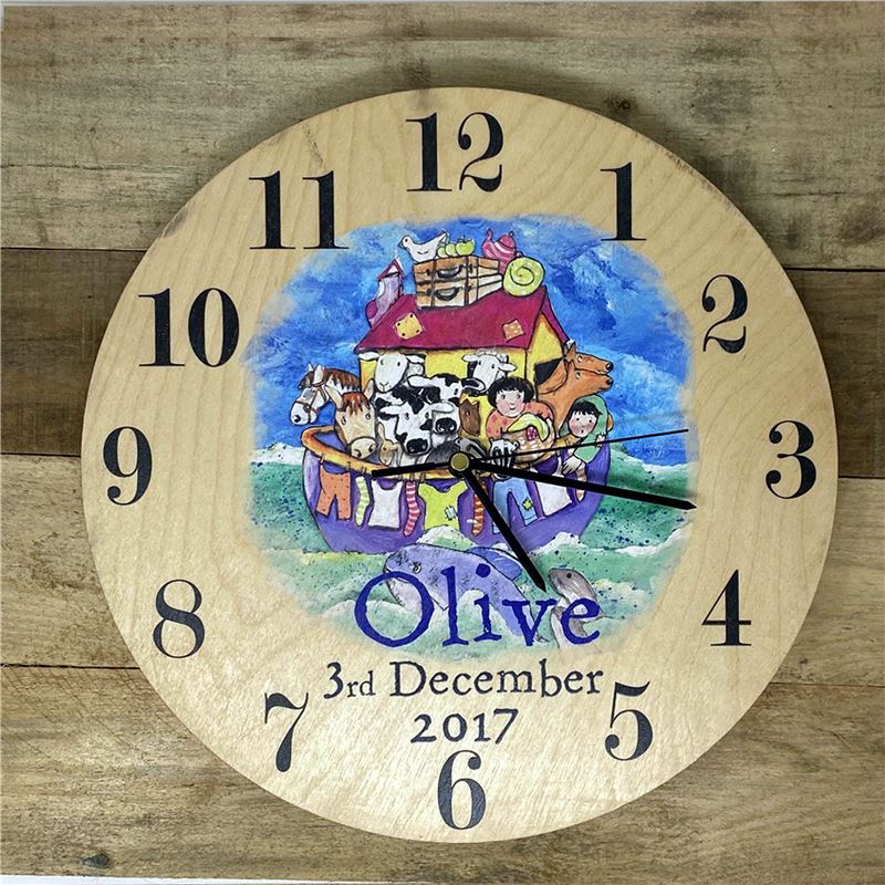 Order Personalised Noah's Ark Clock