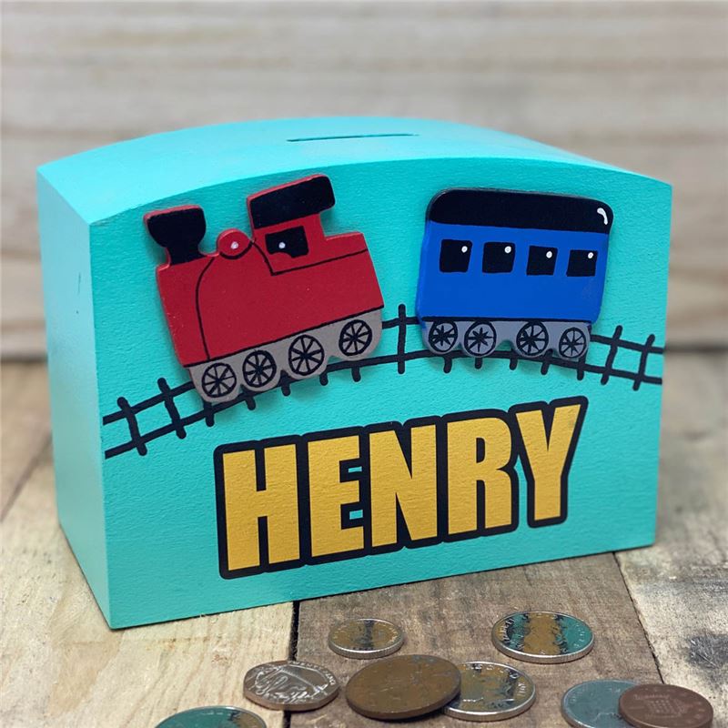 Order Personalised Train money box