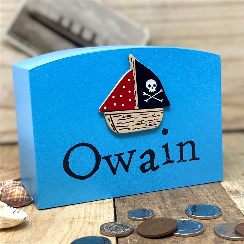 Order Pirate ship personalised money box