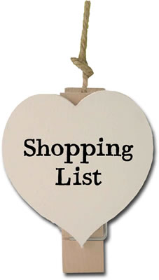 Big ‘Shopping List‘ peg