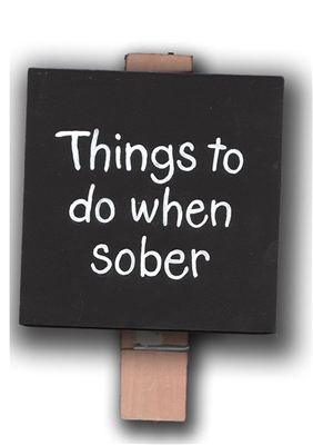 Things to do when sober (black)
