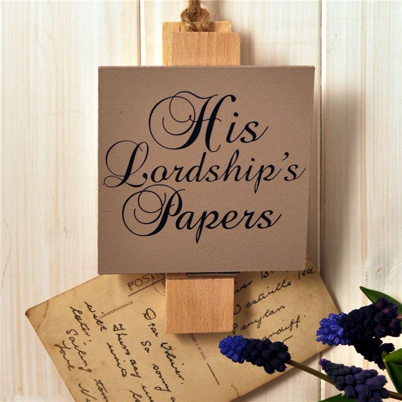Order Wooden Peg: His Lordship‘s Papers