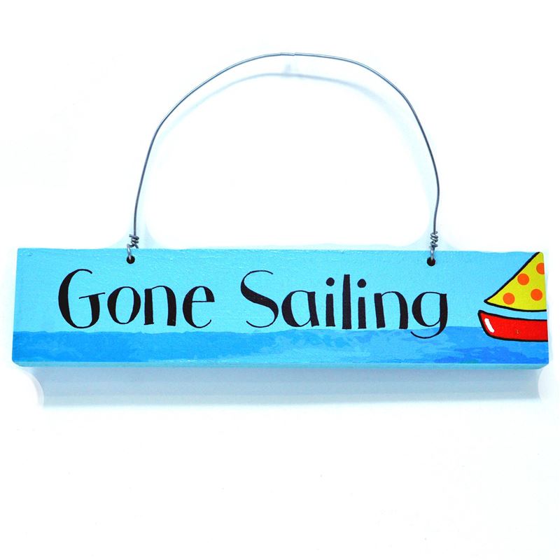 Order Hand Painted Wooden Sign:  Gone Sailing