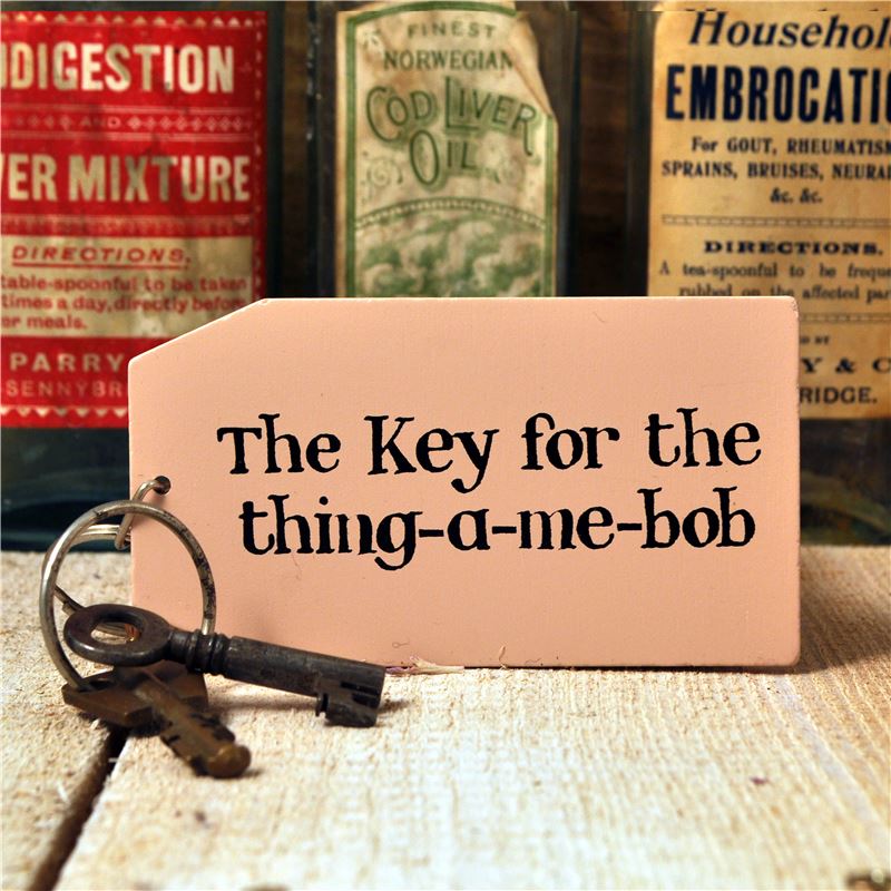 Order Wooden Key Ring:  The key for the thing-a-me-bob