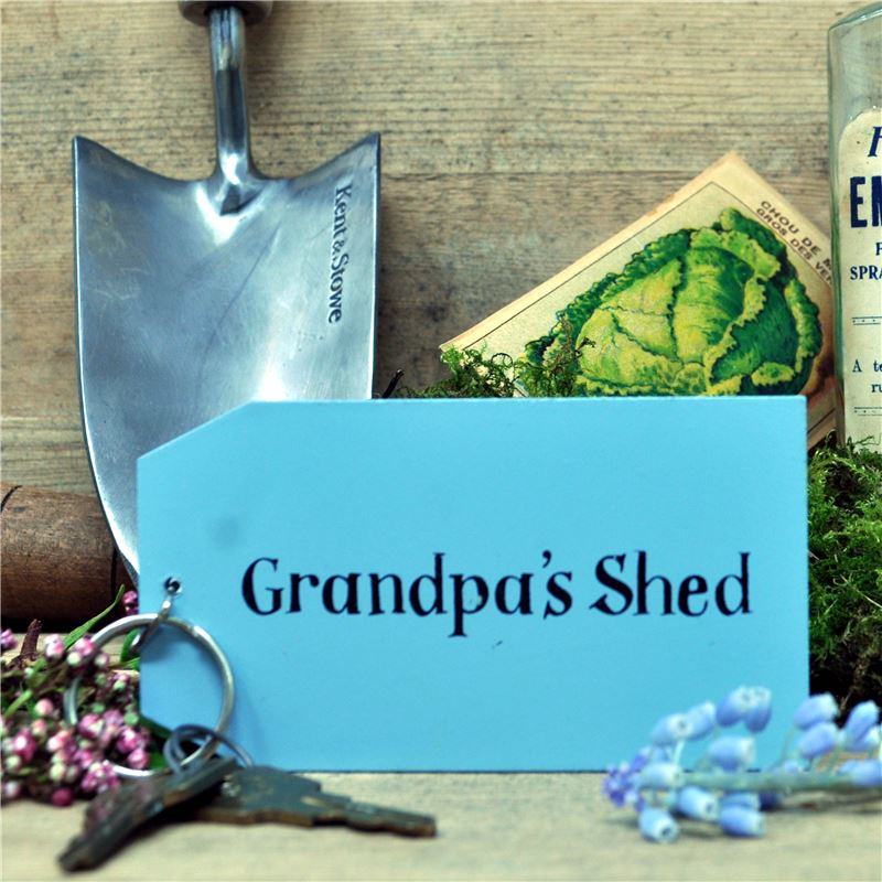 Order Wooden Key Ring:  Grandpa‘s Shed