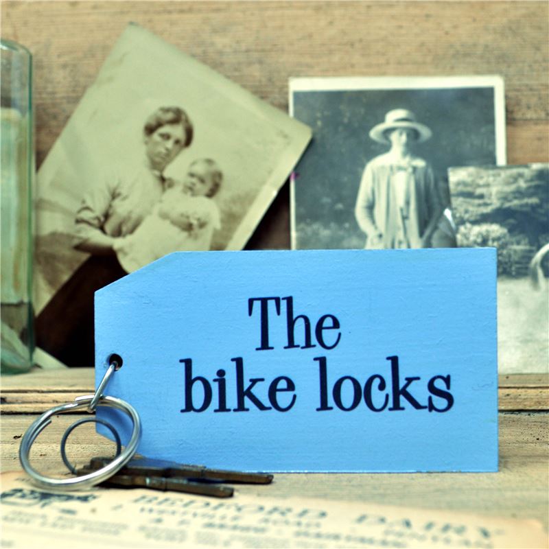 Order Wooden Key Ring:  The Bike Locks