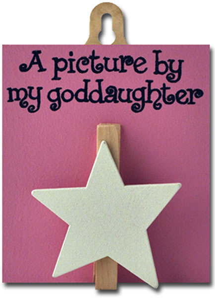Order God daughter peg (pink, white star)