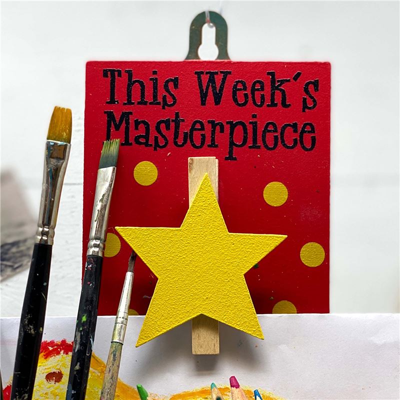 Order Wooden Peg:  This week‘s masterpiece (yellow star)