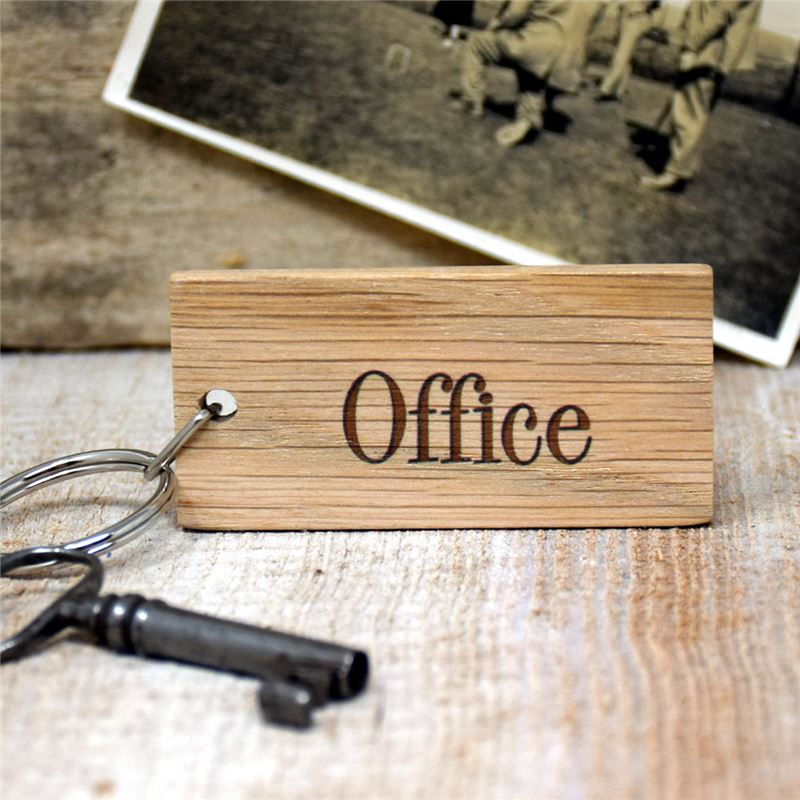  Solid Oak office Key Ring