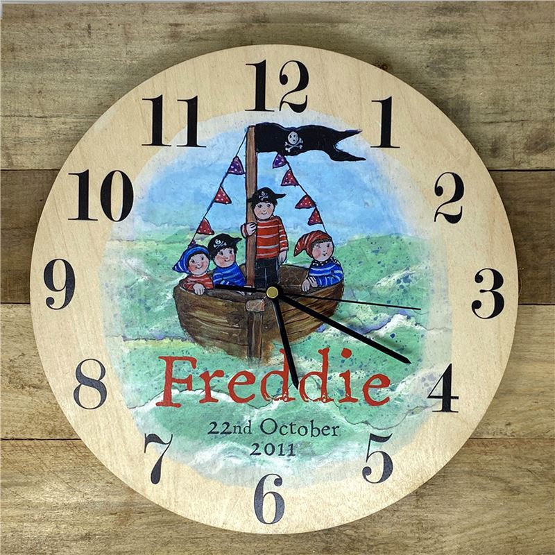 Order Personalised Pirate Clock