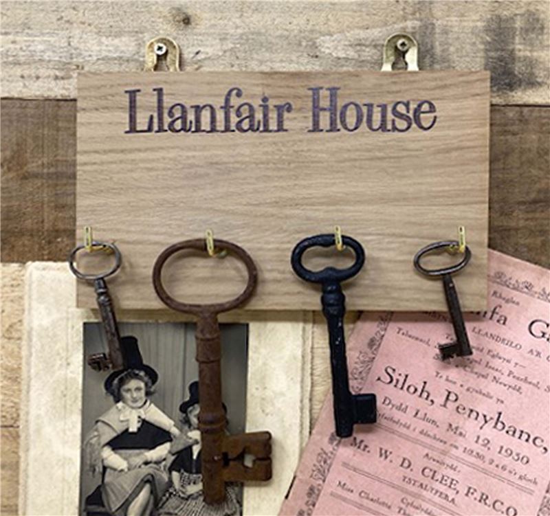 Order Personalised oak veneer key rack