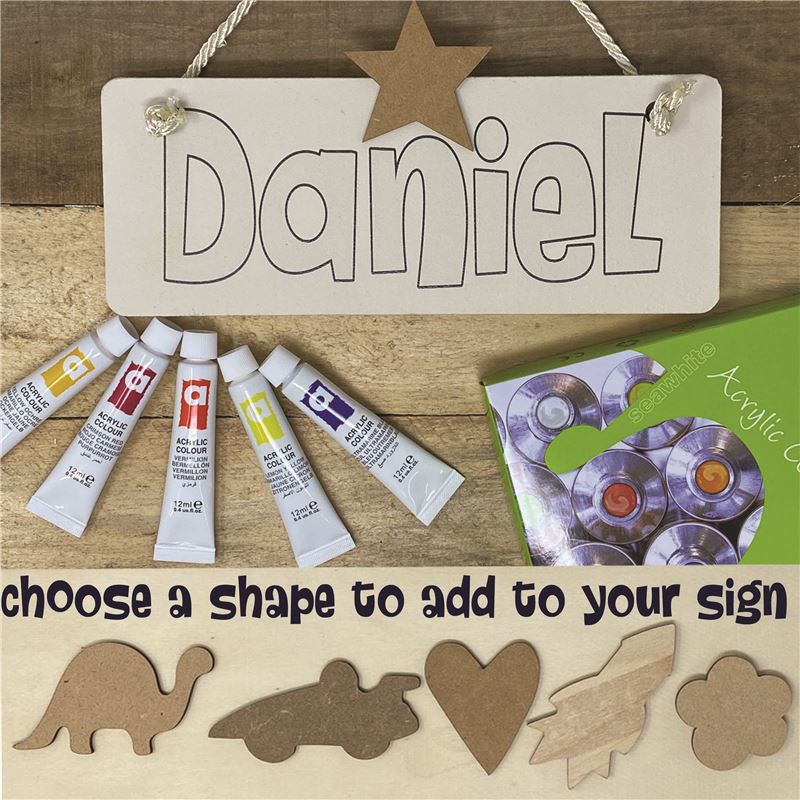 Order 'Personalised Paint your own sign' art kit