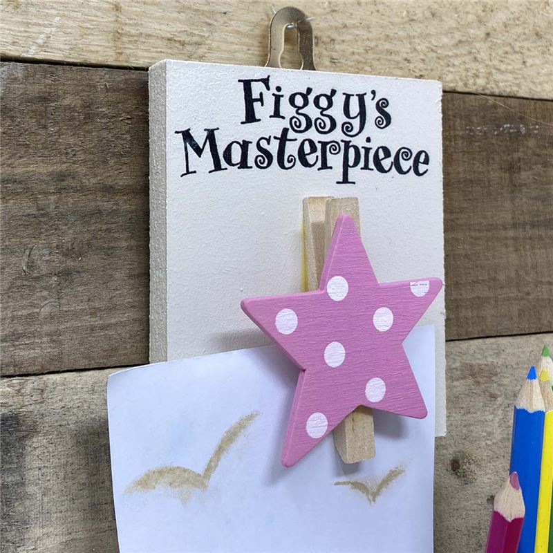 Order Personalised Masterpiece Peg Pink Spotty Star