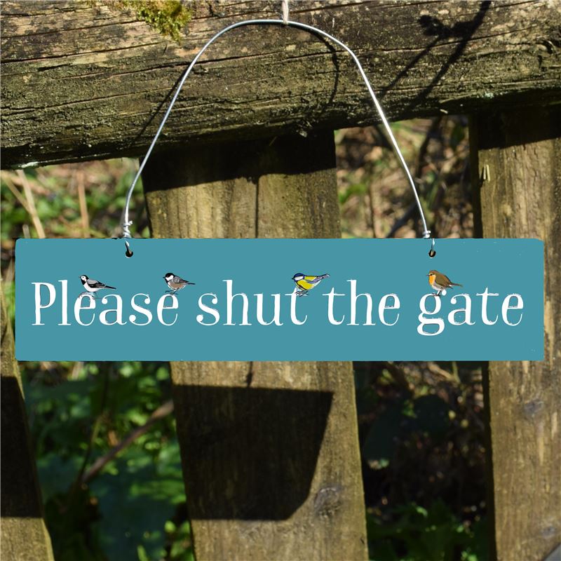 Please Shut the Gate Wild birds design
