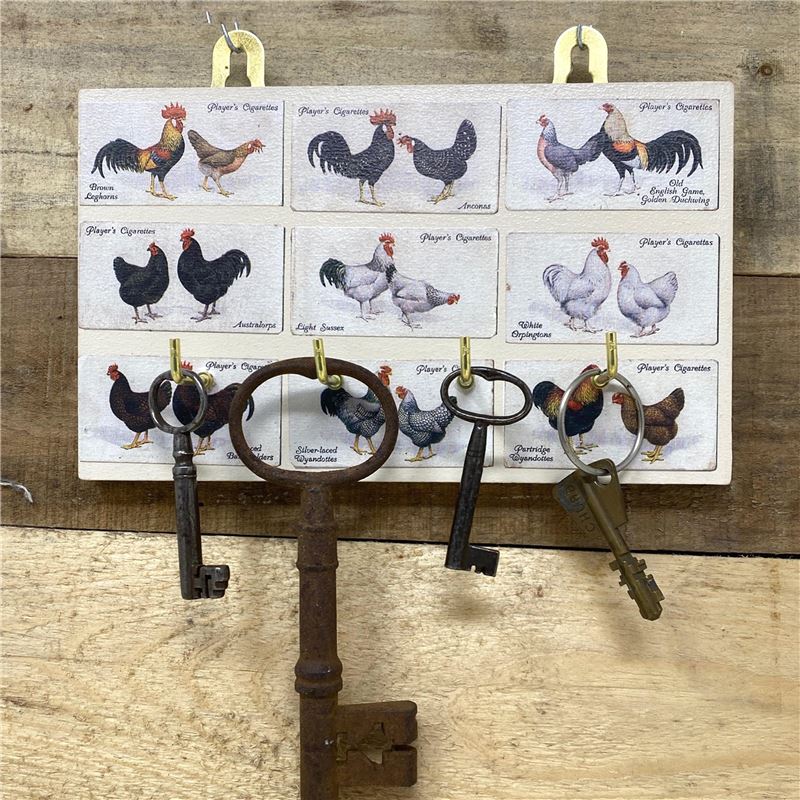 Hens Key Four Hook key rack