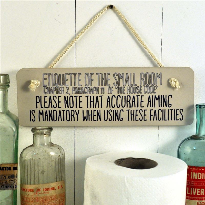 Accurate aiming ,Etiquette of the small room